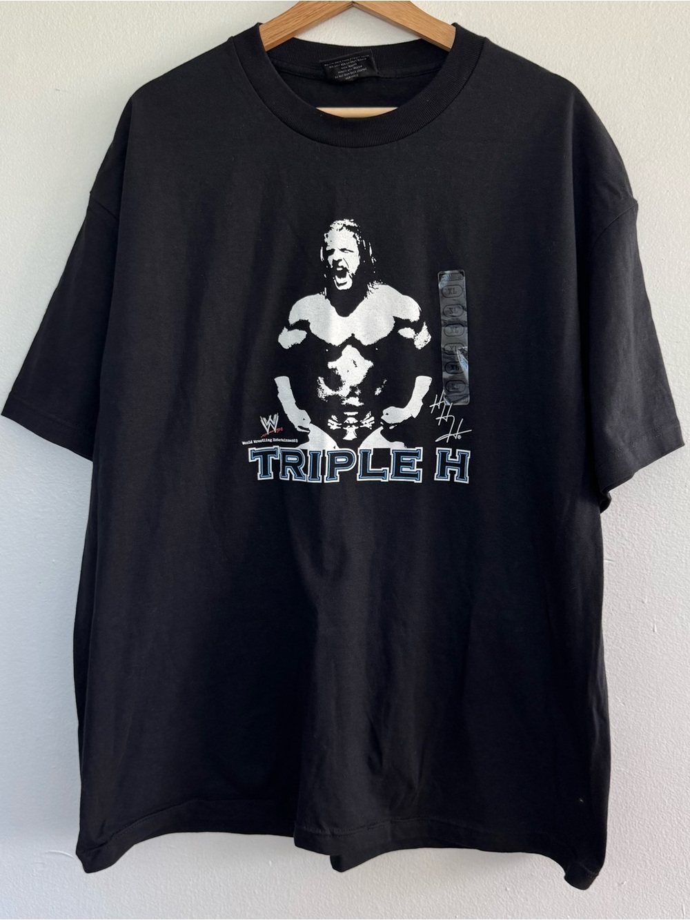New Vintage Triple H T-Shirt Mens XL Black WWF WWE Wrestling The Game Tee